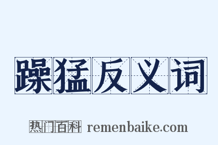 躁猛反义词是什么意思的图片